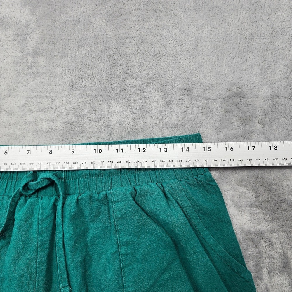 Beyove Shorts Womens L Green Gauze Cotton Sweat Elastic Waist Casual Summer - Picture 7 of 11